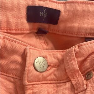 NYDJ Peach Coral stretch Jeans size 0 NWOT